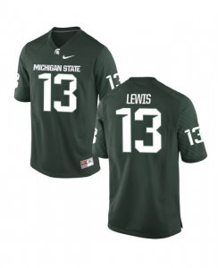 Men's Michigan State Spartans NCAA #13 Marcel Lewis Green Authentic Nike Stitched College Football Jersey CV32I26VK